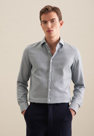 Coupe slim Chemise business SEIDENSTICKER en bleu : devant