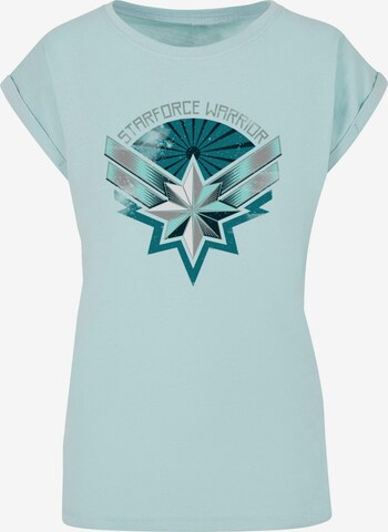 ABSOLUTE CULT Shirt 'Captain Marvel - Starforce Warrior' in Blue: front