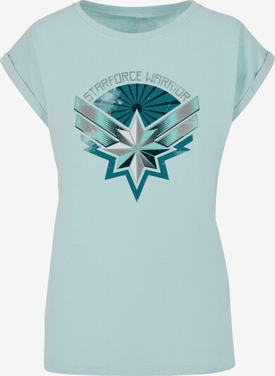 ABSOLUTE CULT T-Shirt 'Captain Marvel - Starforce Warrior' in türkis / hellblau / grau / petrol, Produktansicht