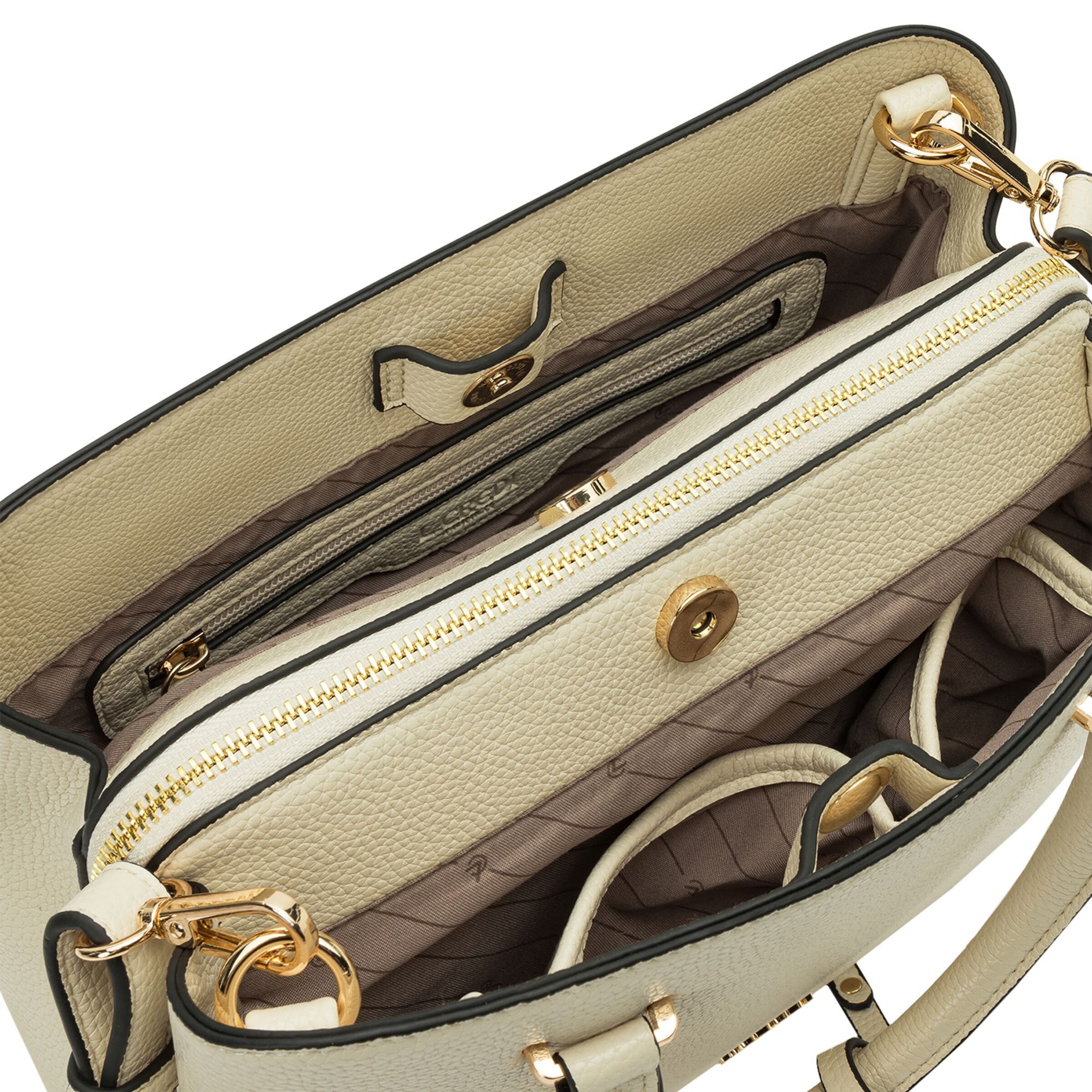 L.CREDI Handtasche 'Maxima' in Weiß