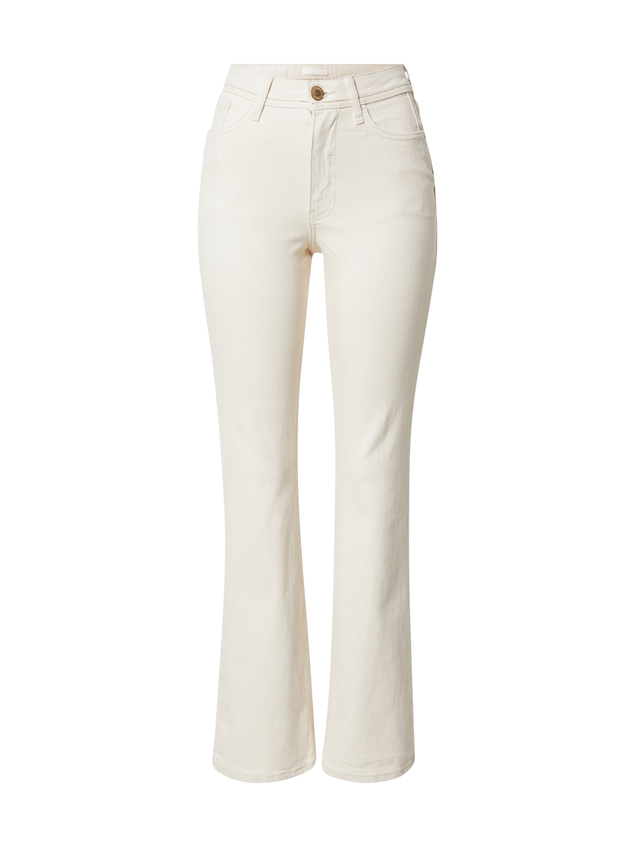 River Island Flared Jeans in Beige: front