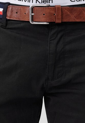 INDICODE JEANS Regular Chinohose 'Cherry' in Schwarz