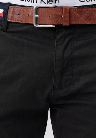 INDICODE JEANS Regular Chino Pants 'Cherry' in Black