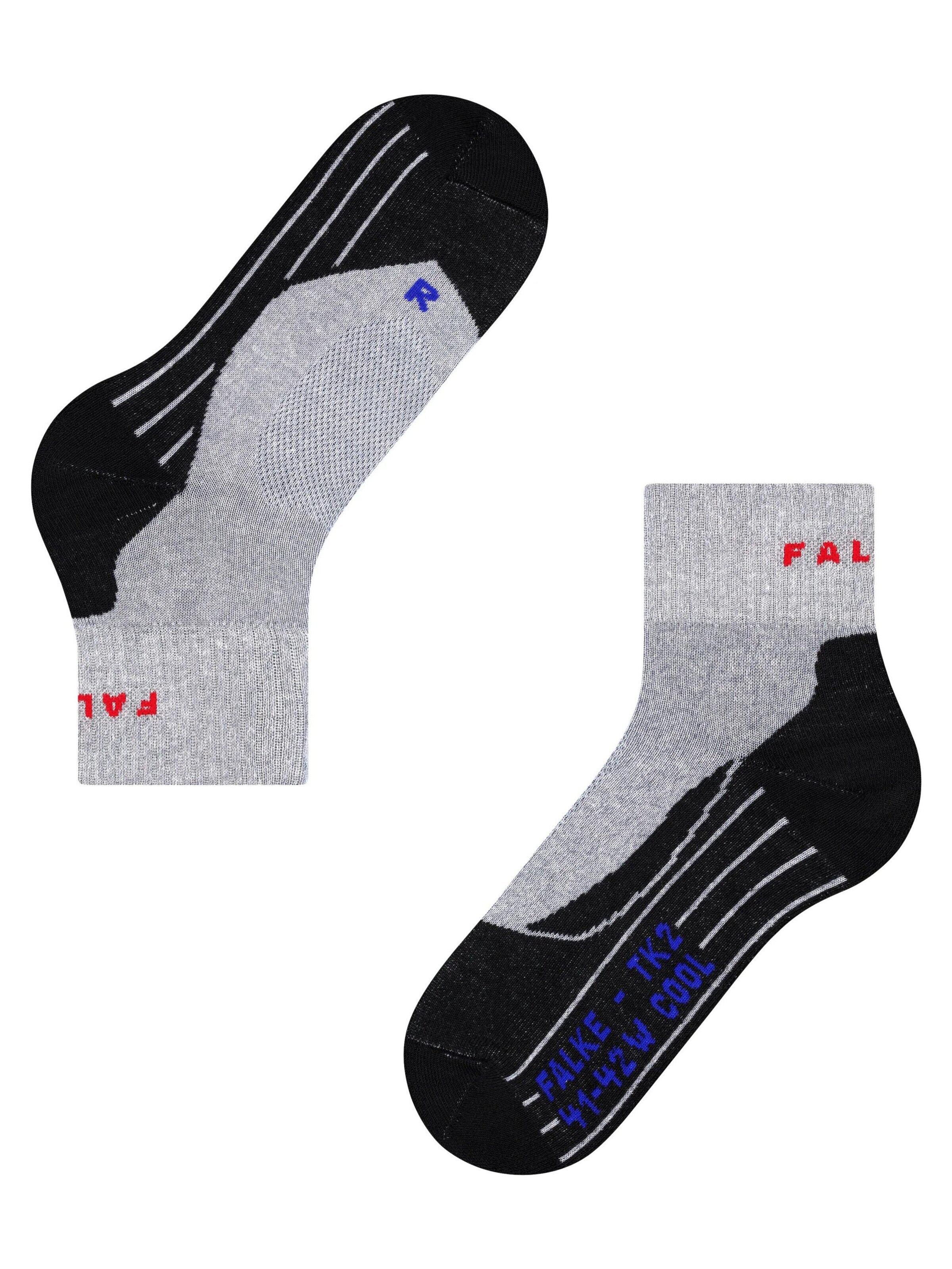 FALKE Athletic Socks 'TK2 Explore Cool Short' in Grey