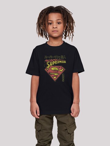 F4NT4STIC Shirt 'DC Comics Superman Shield' in Zwart: voorkant
