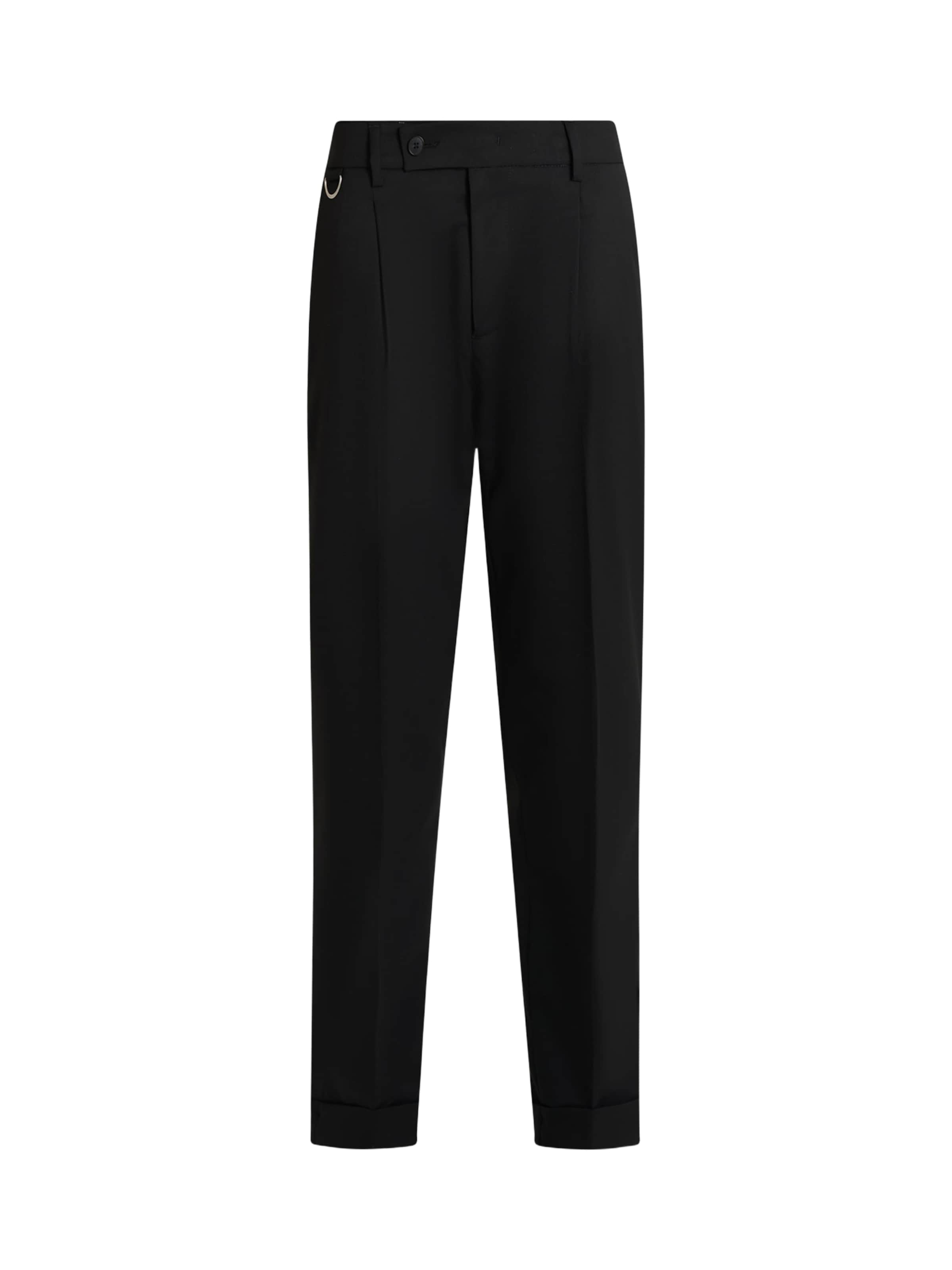 LOW BRAND Slimfit Pantalon in Zwart: voorkant