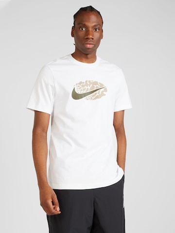 Tricou 'SWOOSH' de la Nike Sportswear pe alb: față