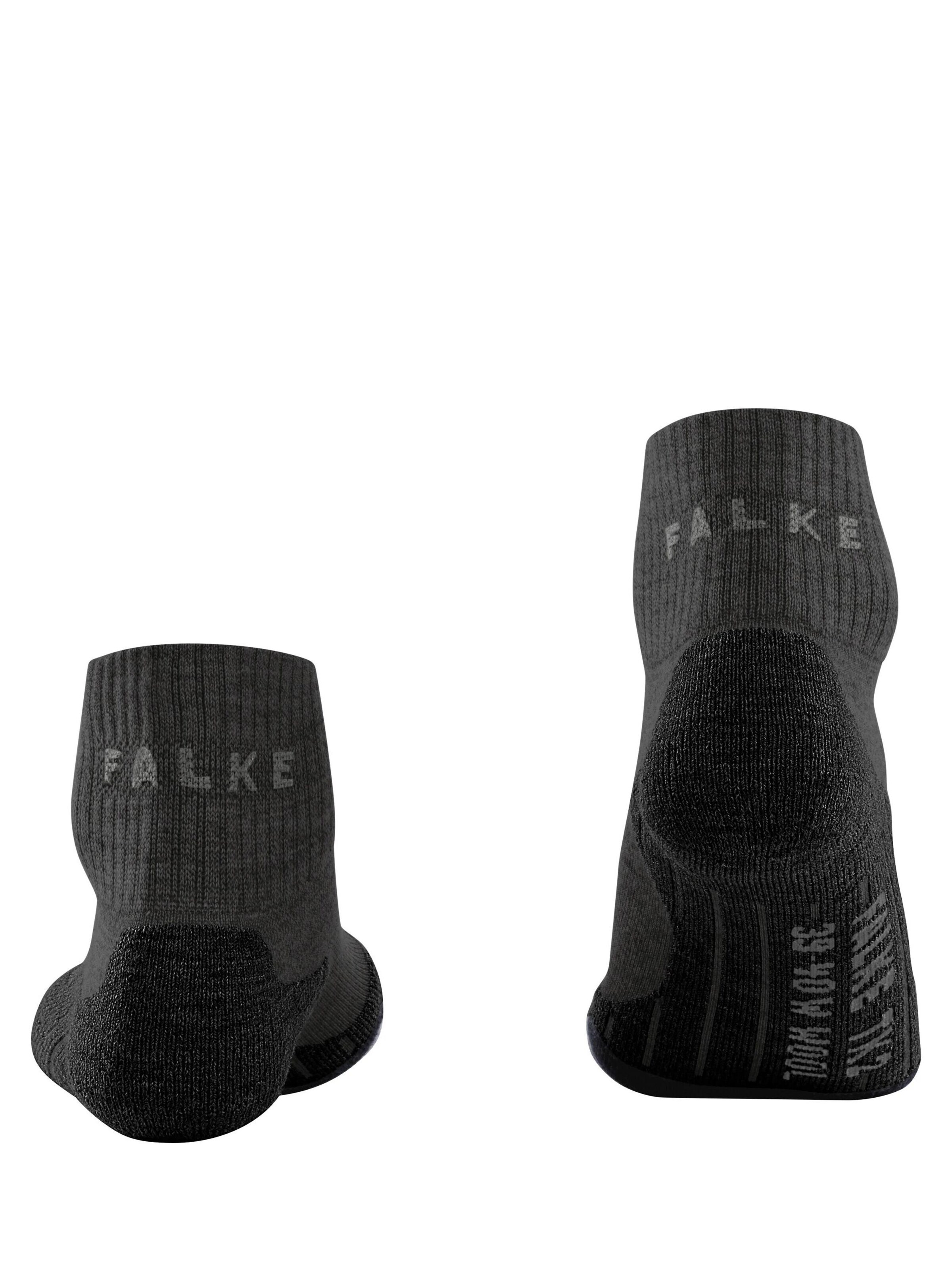 FALKE Athletic Socks 'TK2 Explore Wool Short' in Black