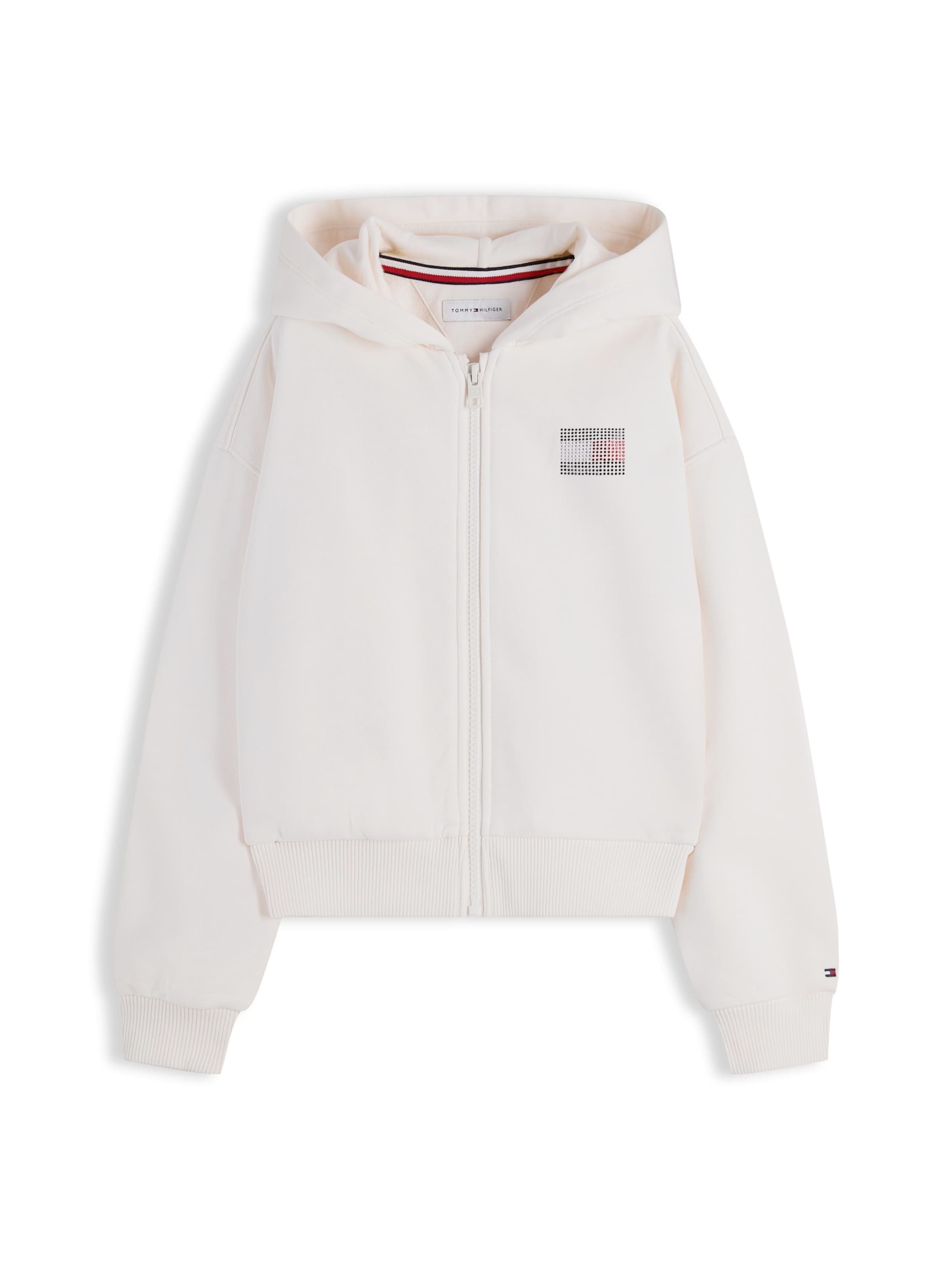 TOMMY HILFIGER Ζακέτα φούτερ σε λευκό: μπροστά