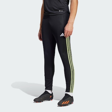 ADIDAS PERFORMANCE Slim fit Workout Pants 'Tiro 23' in Black: front