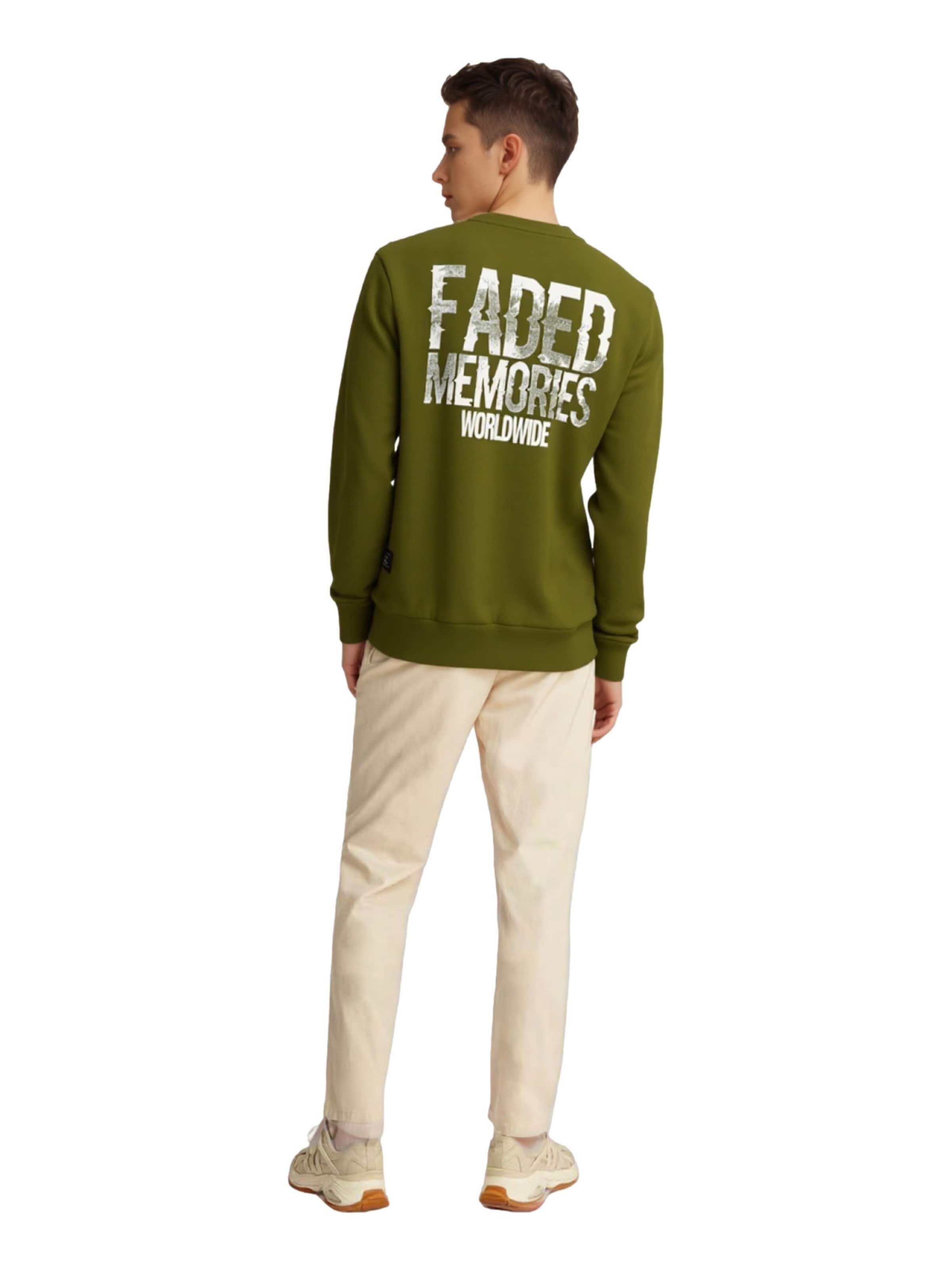 Key Largo Sweatshirt 'Faded Memories' in Green