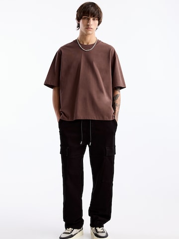 Pull&Bear Loose fit Cargo trousers in Black