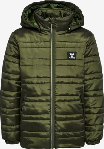 Veste mi-saison Hummel en vert : devant