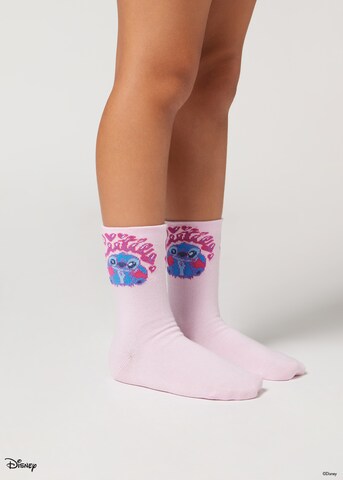 CALZEDONIA Socken 'DISNEY | STITCH' in Pink: Vorderseite