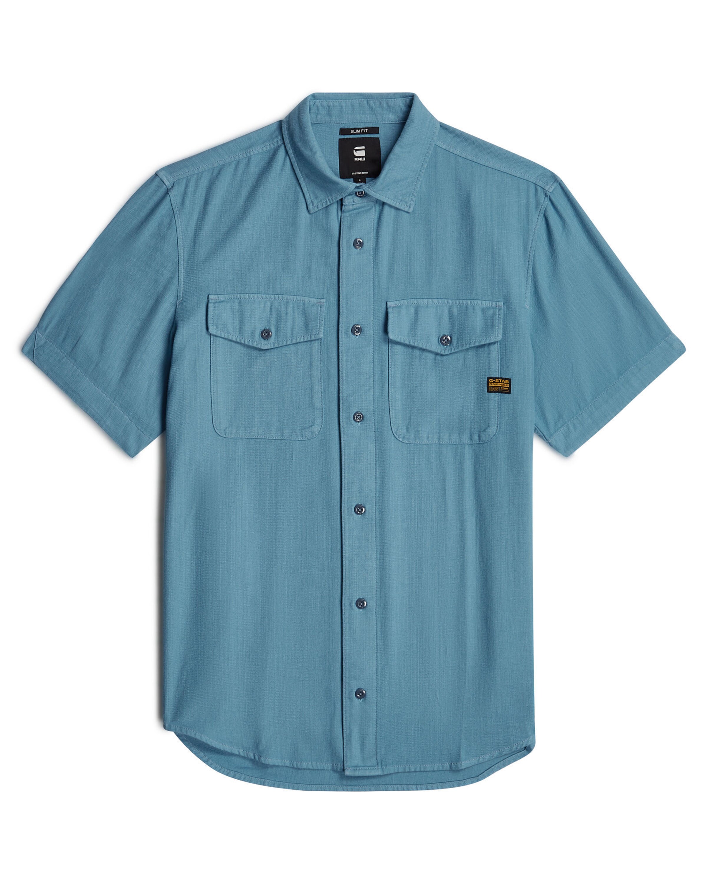 G-STAR Slim Fit Hemd in Blau: Vorderseite