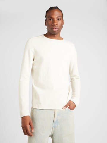 Pull-over QS en blanc : devant