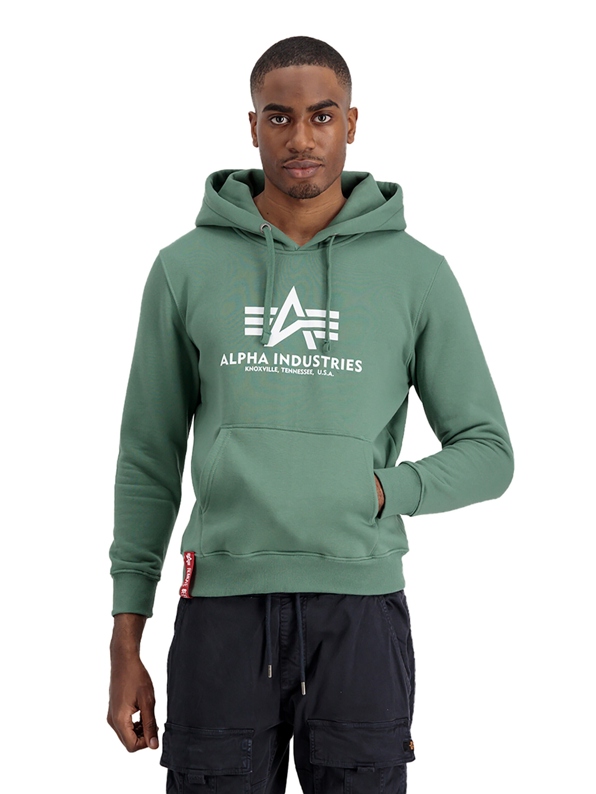 ALPHA INDUSTRIES Sweatshirt 'Basic' in Green: front