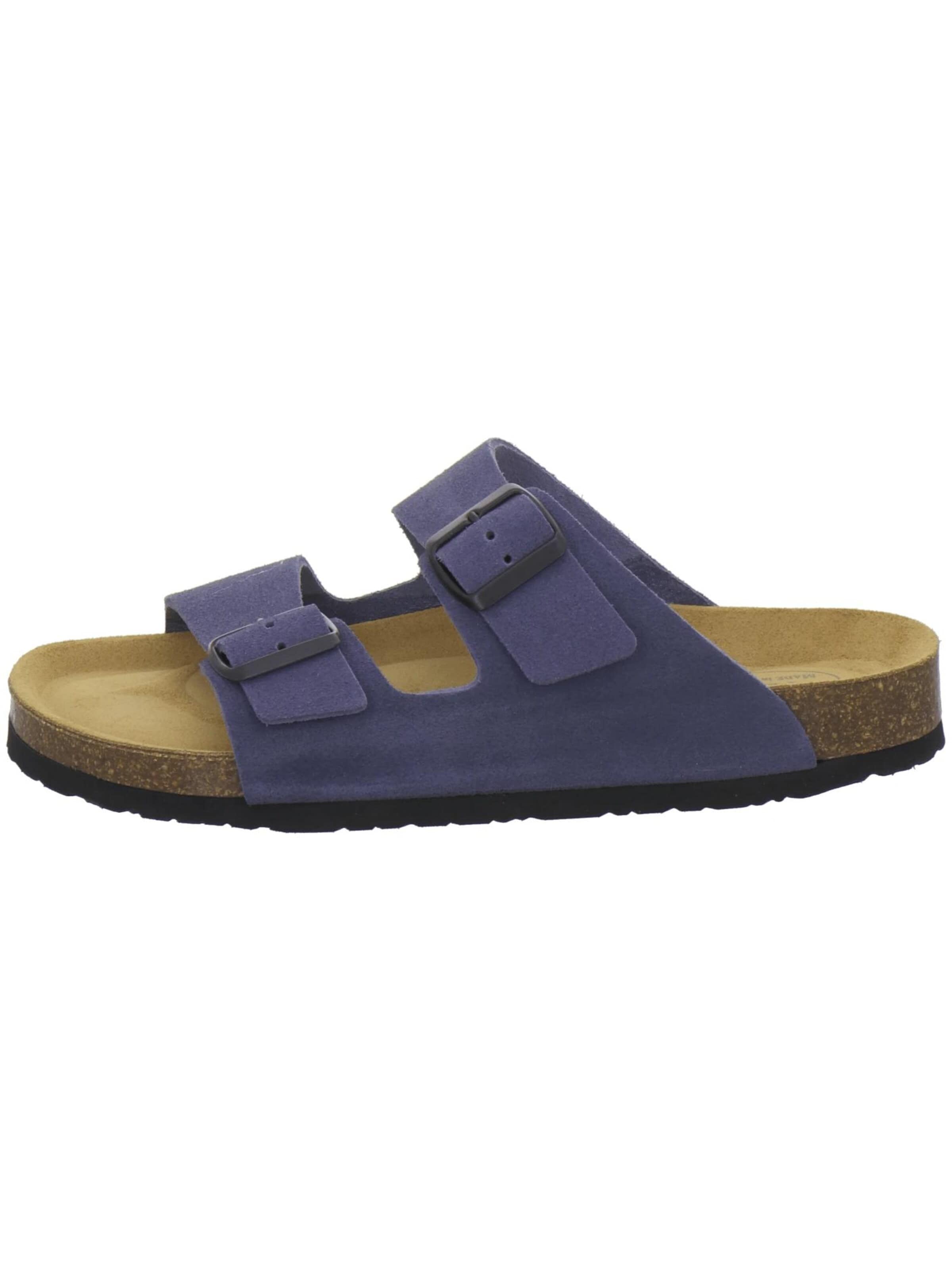 Mule 'Pantoletten Herren Zweischnaller azzuro Veloursleder' AFS-Schuhe en bleu