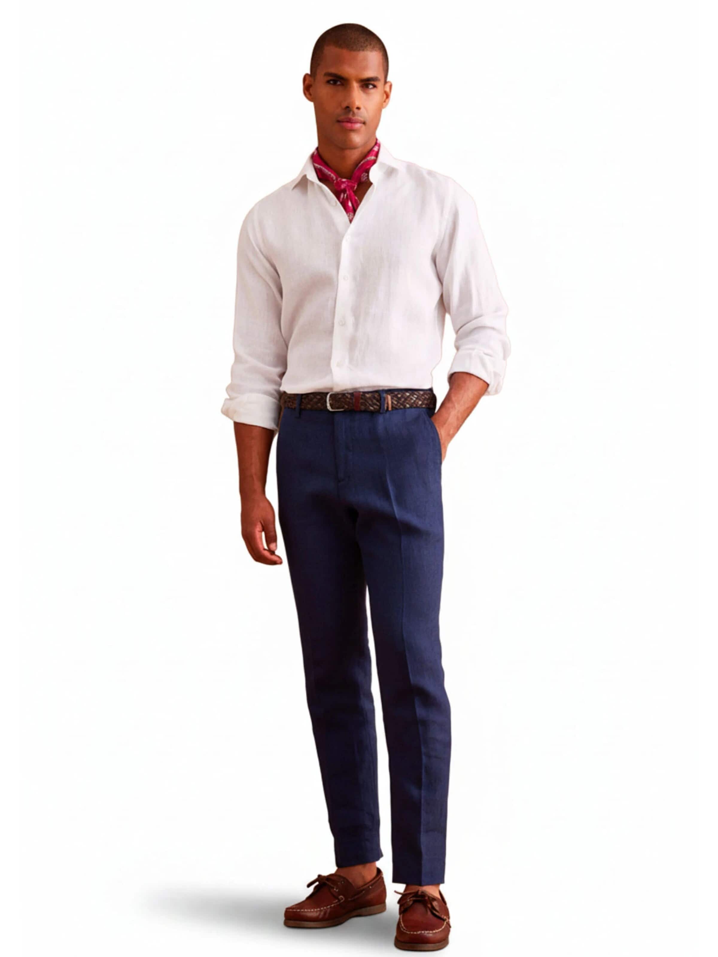 Il Lanificio Slim fit Overhemd in Wit