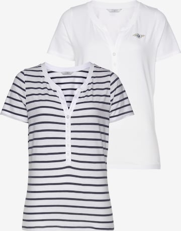 Tom Tailor Polo Team Shirt in White: front