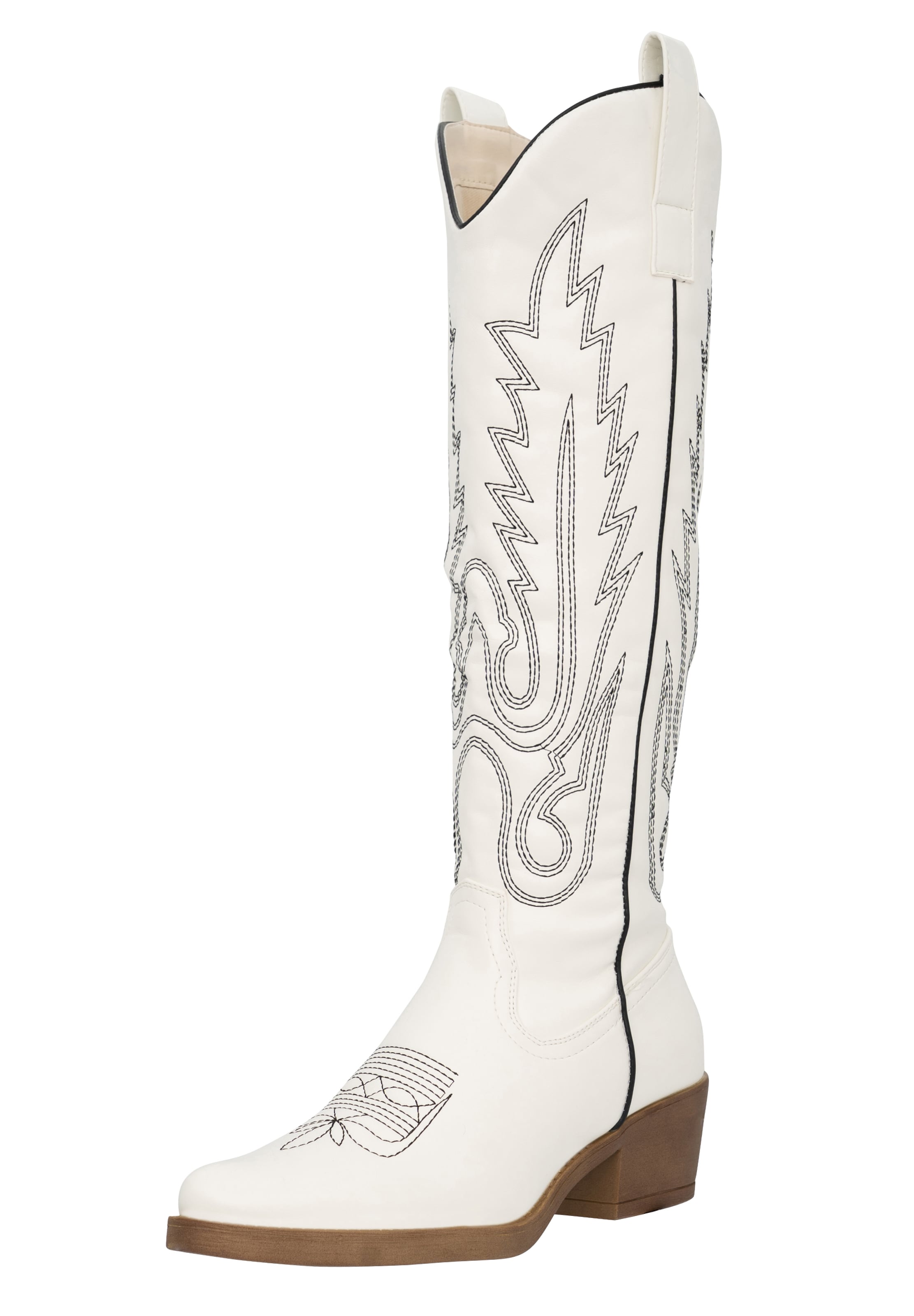 Stivale da cowboy di Salinyang in bianco: frontale