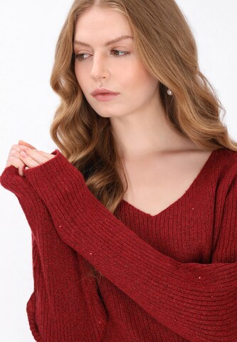 Robes en maille DreiMaster Klassik en rouge