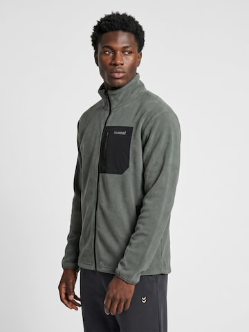 Hummel Fleece jas in Grijs: voorkant