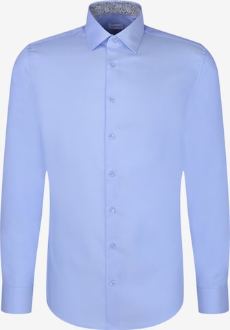SEIDENSTICKER Zakelijk overhemd in Blauw: voorkant