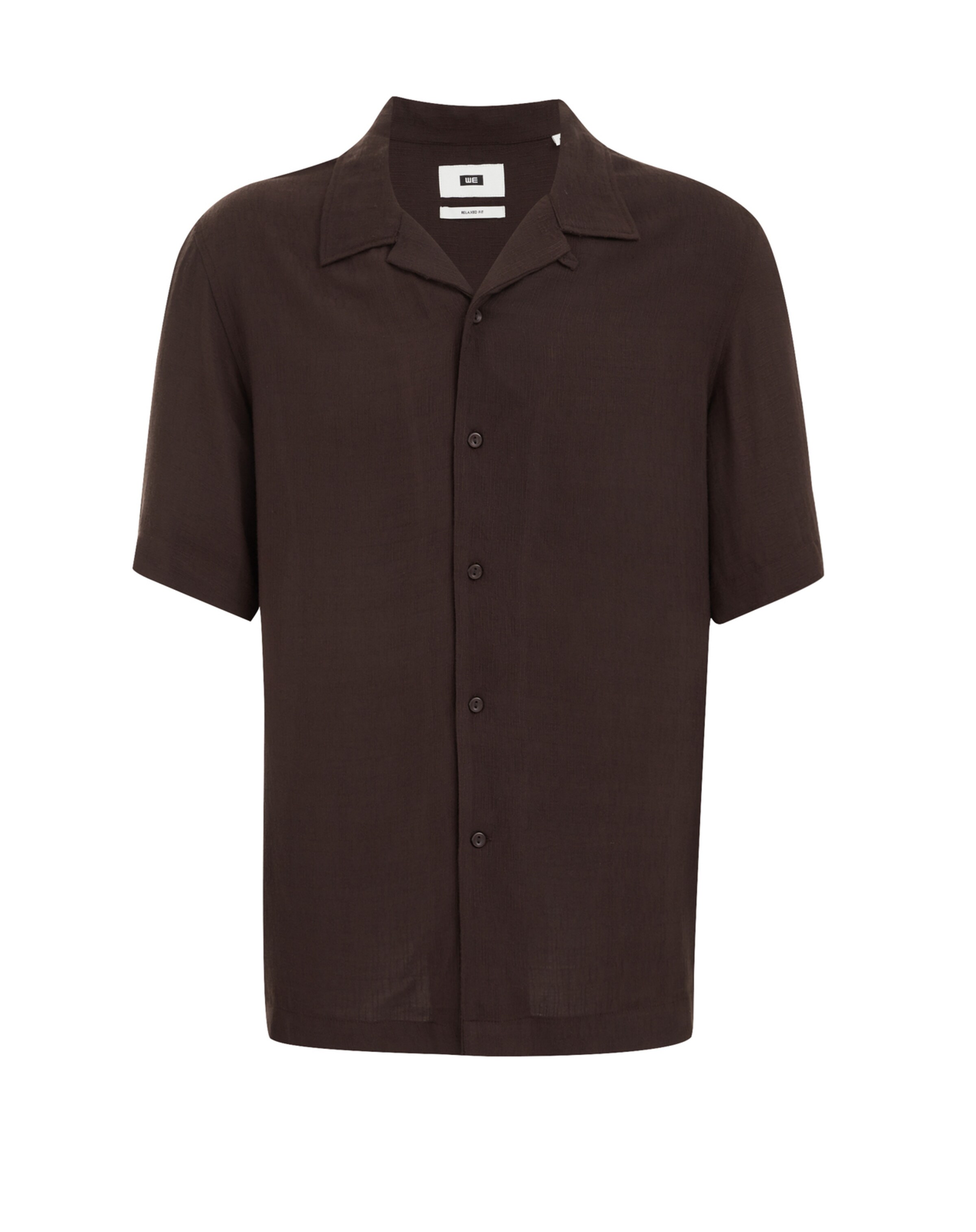 WE Fashion Regular fit Риза в кафяво: отпред