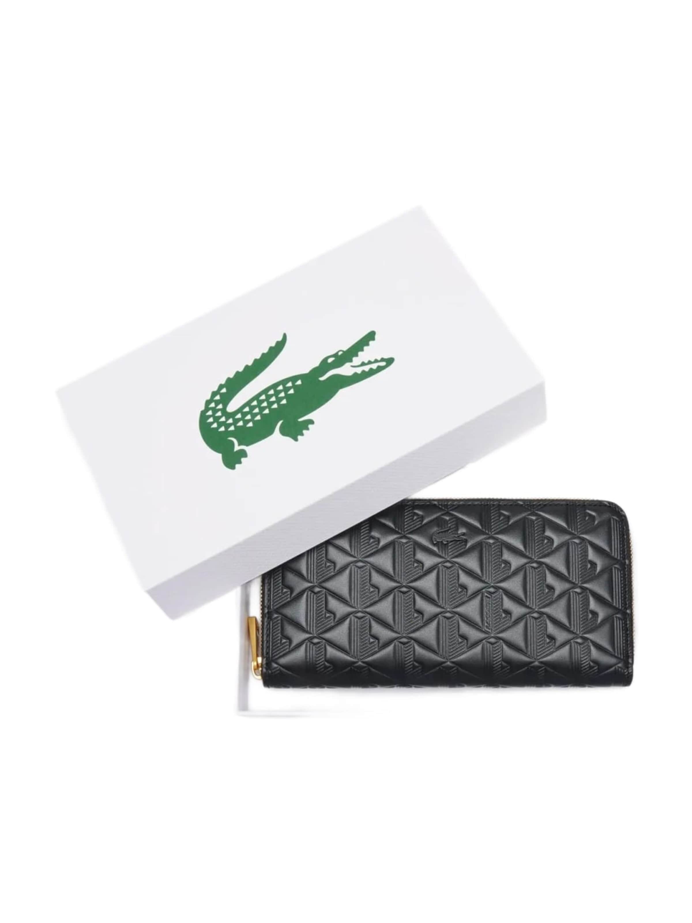 LACOSTE - Cartera 'Lacoste Compagnon Maheki Noir' en negro