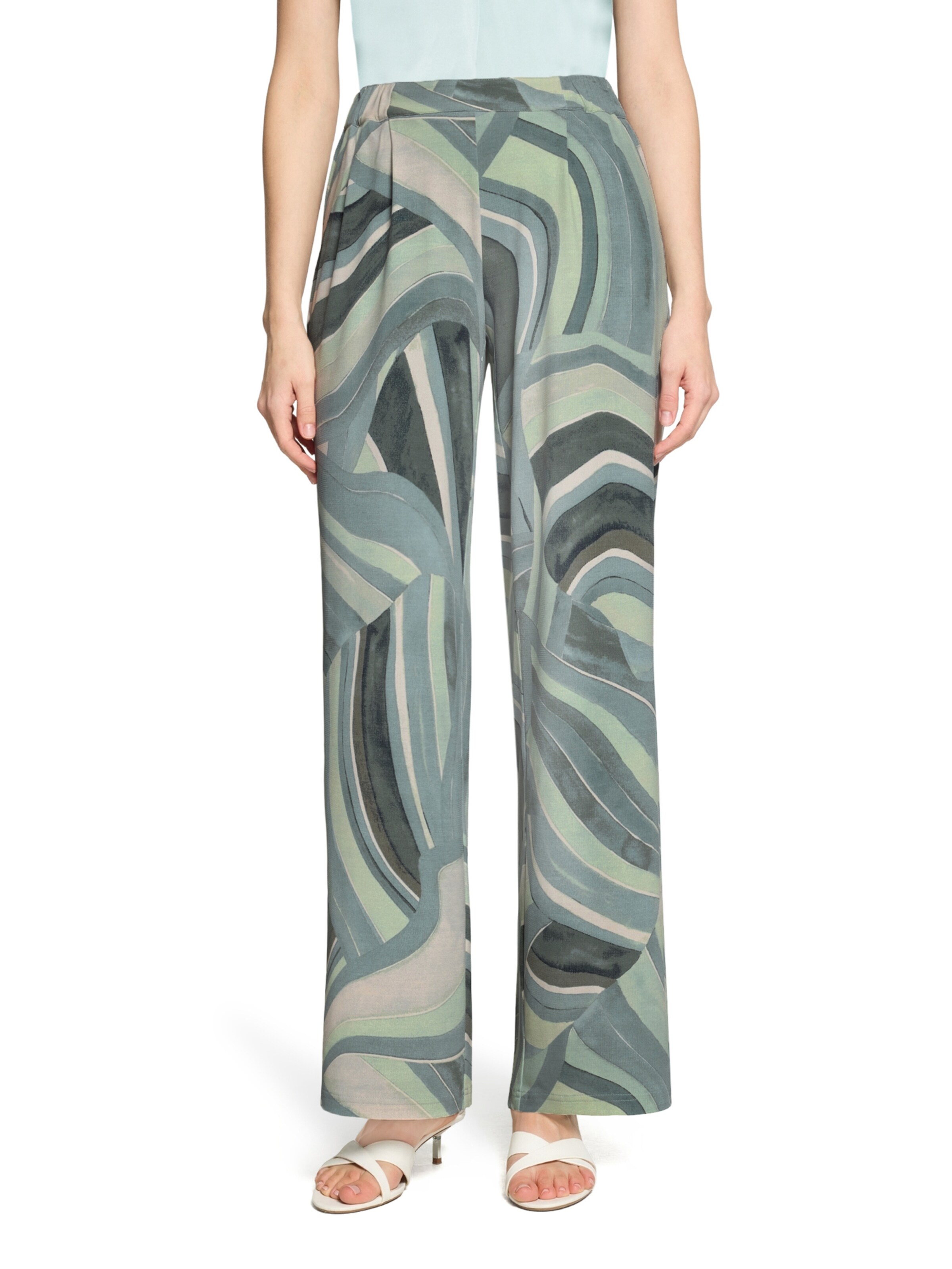 Betty Barclay Loosefit Broek in Groen: voorkant