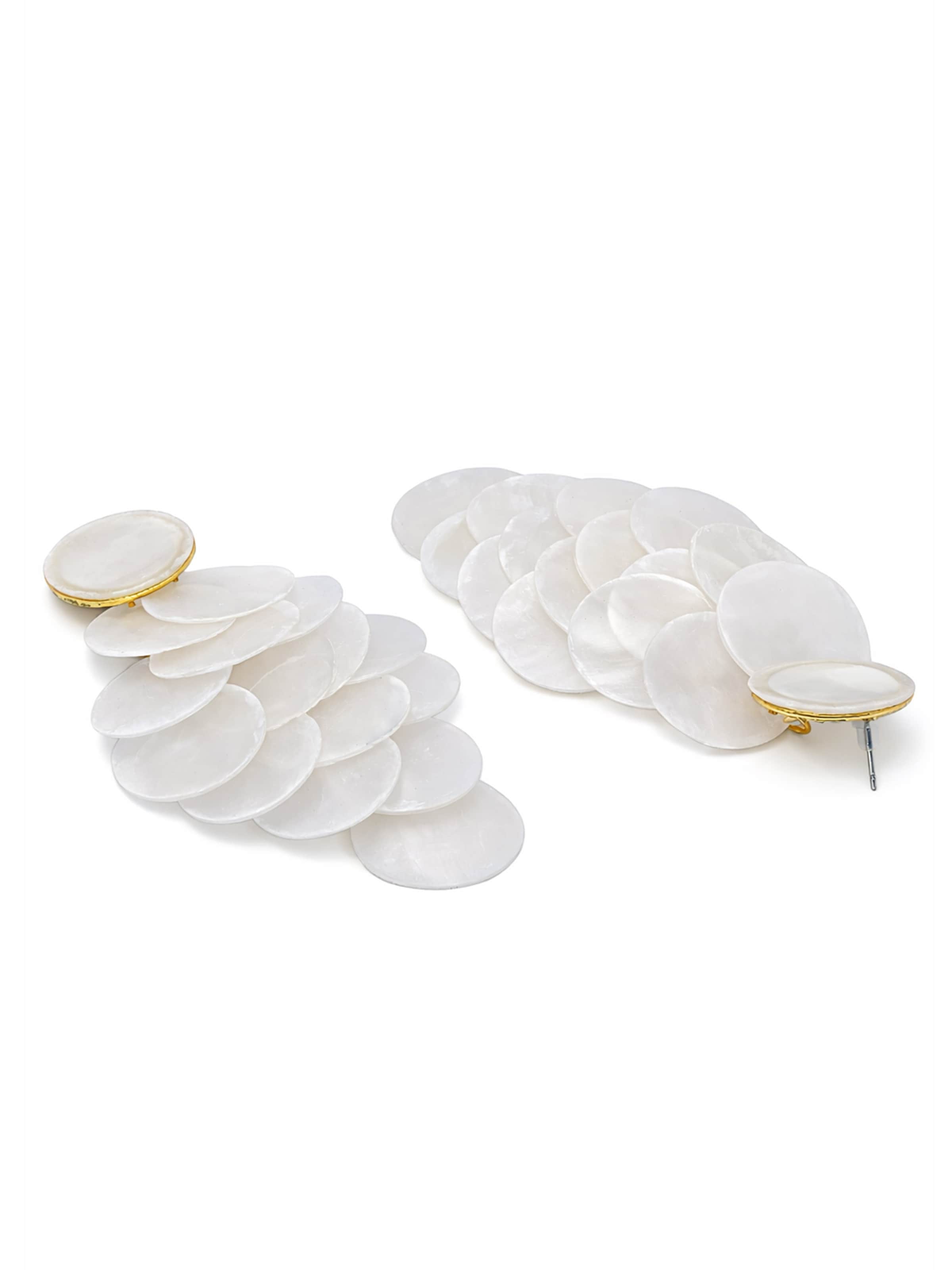 AVANT-GARDE PARIS - Pendientes 'Royellea' en blanco
