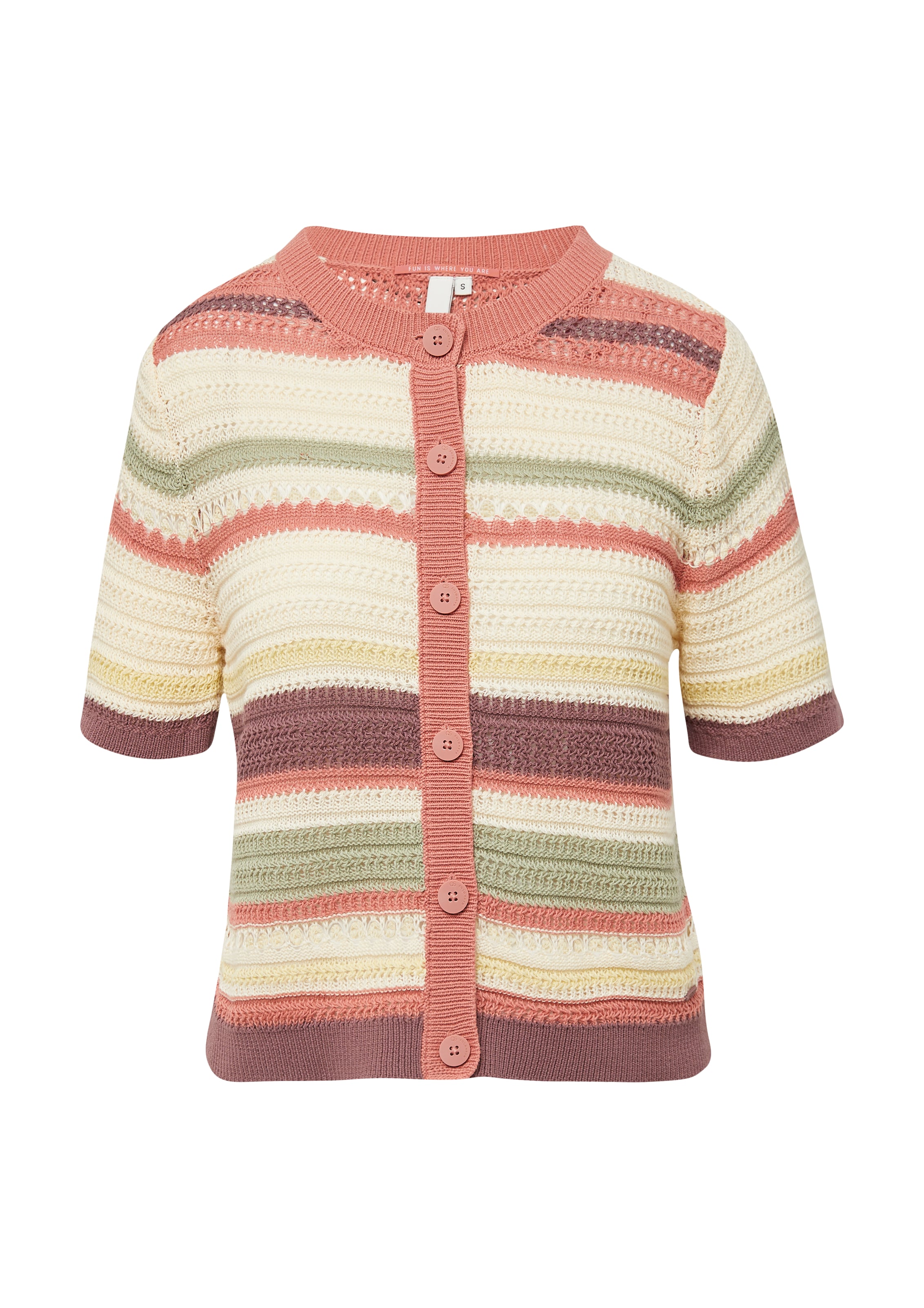 Cardigan QS en beige : devant