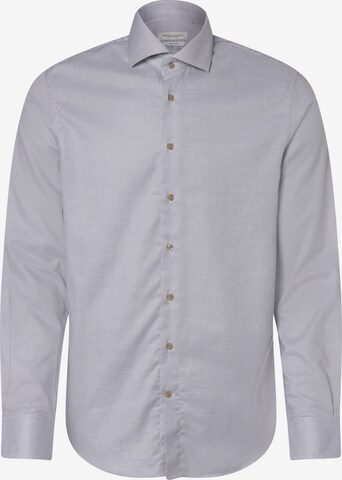 Profuomo Slim fit Button Up Shirt in Grey: front