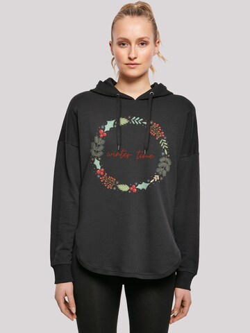 F4NT4STIC Sweatshirt 'Winter Time' in Zwart: voorkant