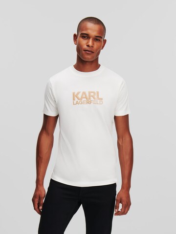 Tricou de la Karl Lagerfeld pe alb: față
