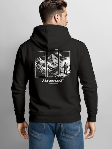 Neverless Sweatshirt 'viva la monte' in Black: front