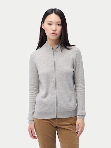 Cardigan 'Women's Essential Cashmere Full-Zip Cardigan' GOBI Cashmere en gris : devant