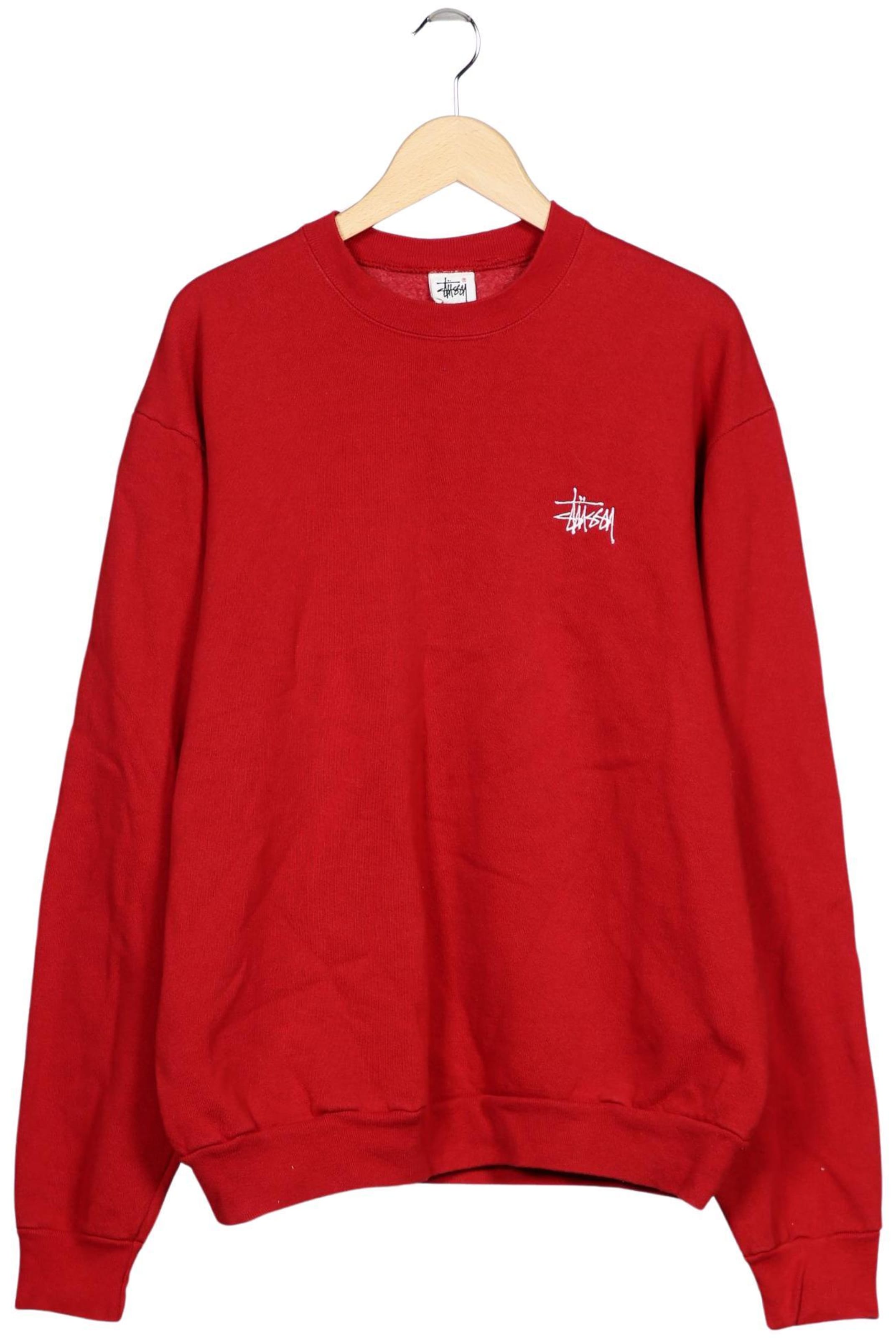 Stüssy Sweatshirt & Zip-Up Hoodie in L in Red: front