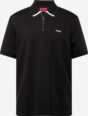 HUGO - Camiseta 'Dalomino' en negro: frente