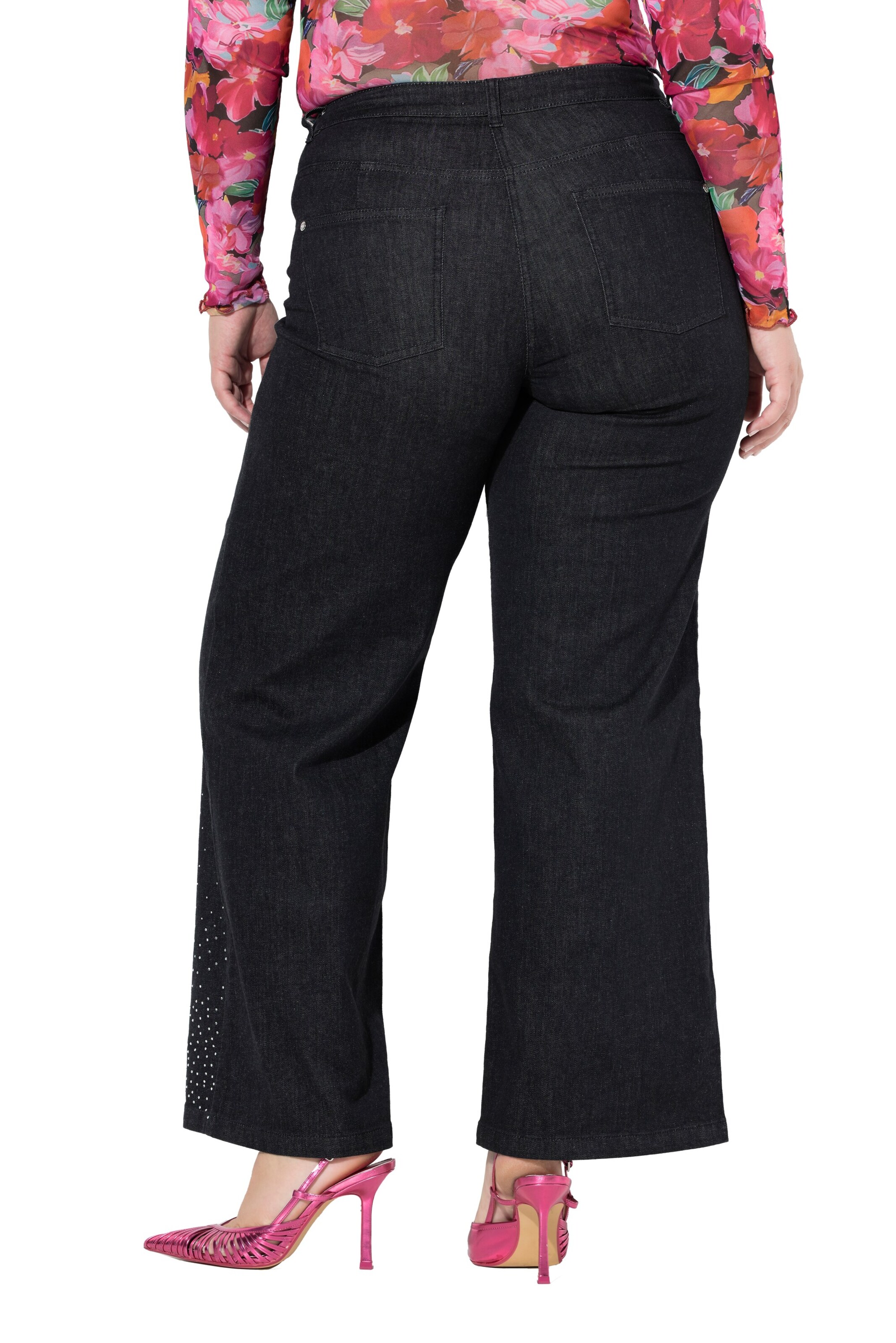 MIAMODA Wide leg Jeans in Black