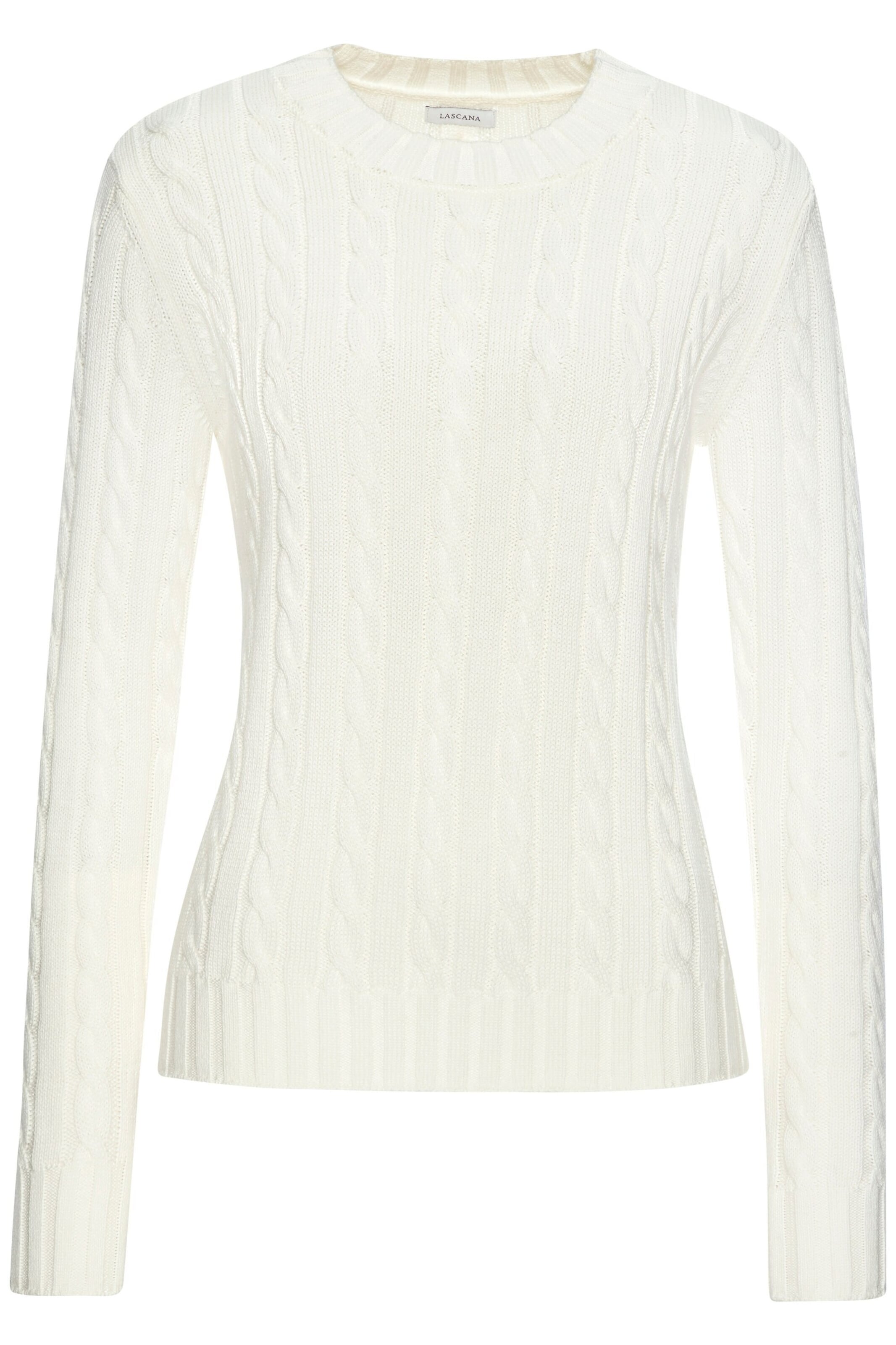 LASCANA Sweater in Beige: front