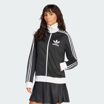 ADIDAS ORIGINALS Кофта на молнии 'Beckenbauer' в Черный: спереди