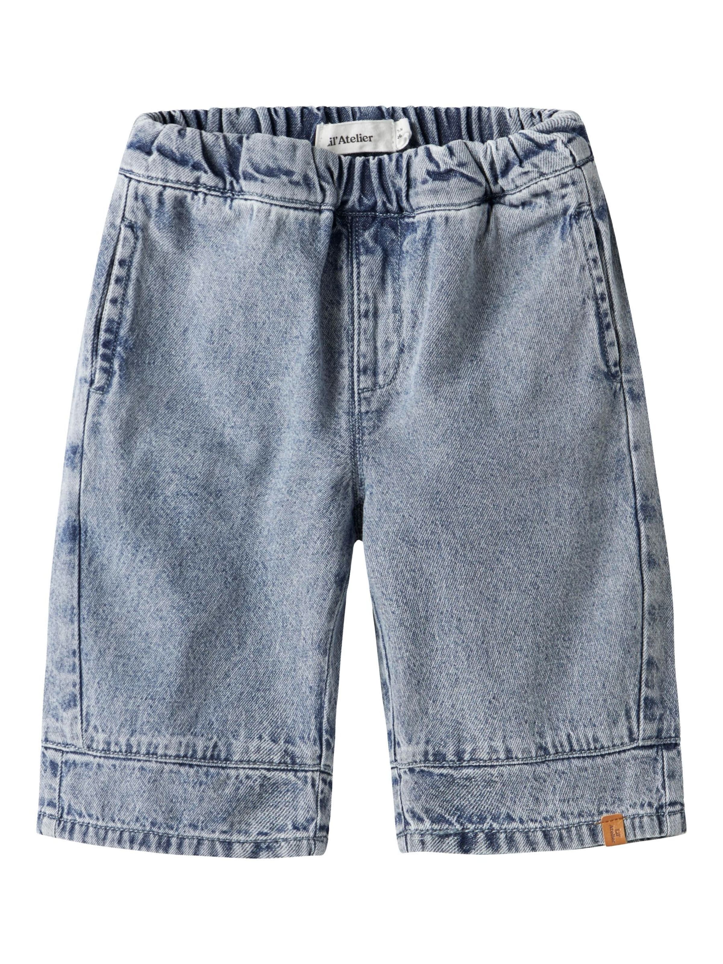 Lil'Atelier Wide leg Jeans in Blue: front