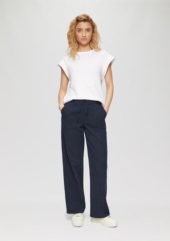 s.Oliver Wide leg Trousers in Blue: front