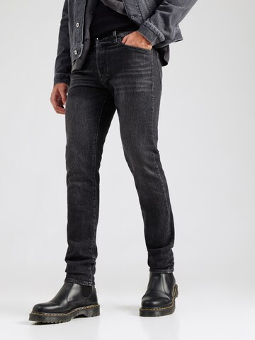 G-STAR Úzky strih Džínsy '3301' - Čierna: predná strana