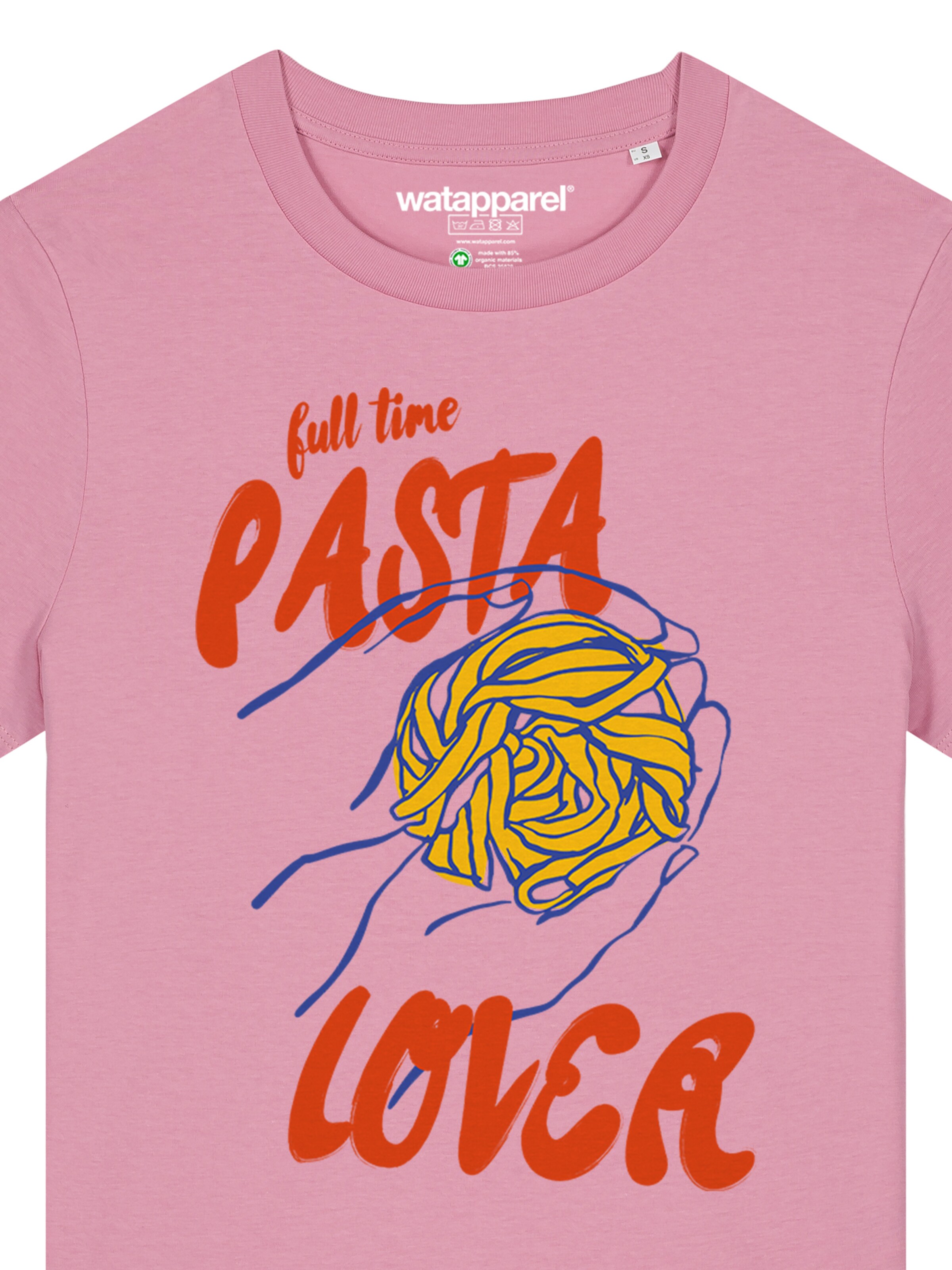 Watapparel T-Shirt 'Pasta Lover' in Pink