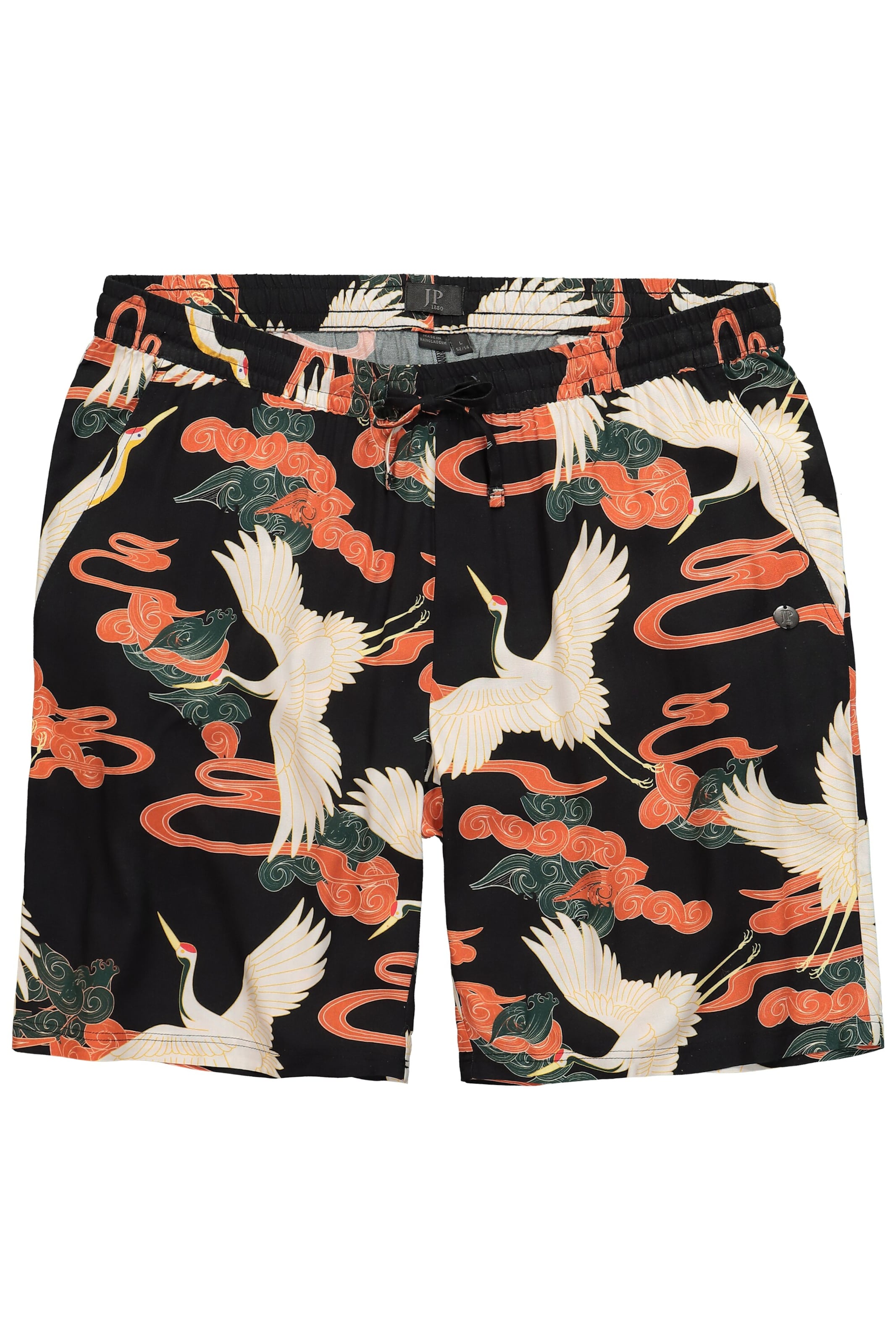 JP1880 Wide leg Broek in Zwart: voorkant