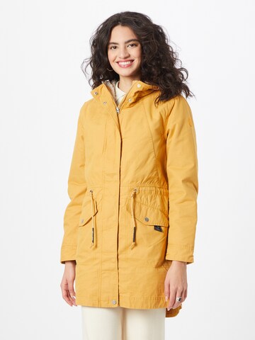 QS - Parka de inverno em amarelo: frente