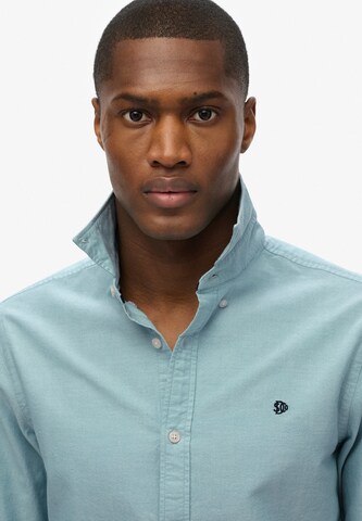 Superdry Regular Fit Hemd 'Oxford' in Blau